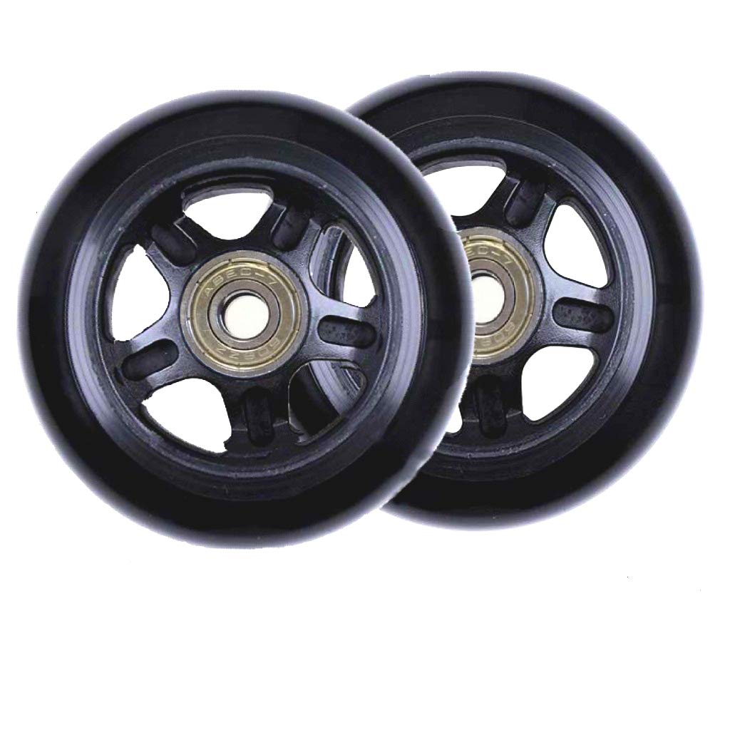 ORO 1 Pair Luggage Wheels Replacement 64 * 22mm Case Wheels with 8mm Bearings for Suitcase and Inline Outdoor Skate and Caster Board