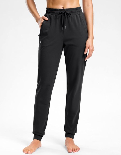 G Gradual Women's Tall Sweatpants - Cotton Joggers with Zipper Pockets | 30"/32"/34" Inseam Yoga Pants