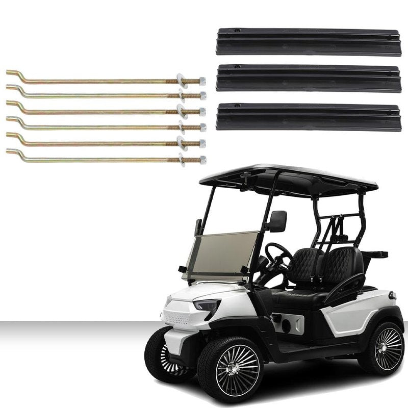 ALLGOOD Battery Hold Down Retainer Plate Rods Kit, Compatible with Club Car DS and Carryall Electric Golf Cart 1981-2013