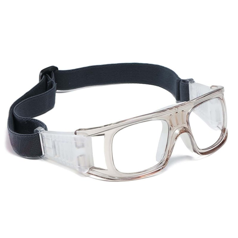 SHEEN KELLY Professional Sports Goggles Protective Safety Goggles Basketball Glasses for Men with Adjustable Strap for Basketball Football Volleyball Hockey Rugby Grey