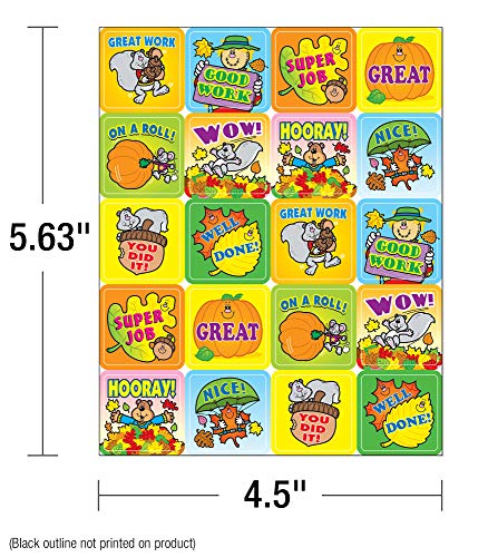 Fall Fun Motivational Stickers - 120-Piece Classroom Pack