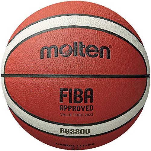 Molten 7-Inch FIBA Approved Basketball 12-Panel 2-Tone Orange/Cream - 6 Pack