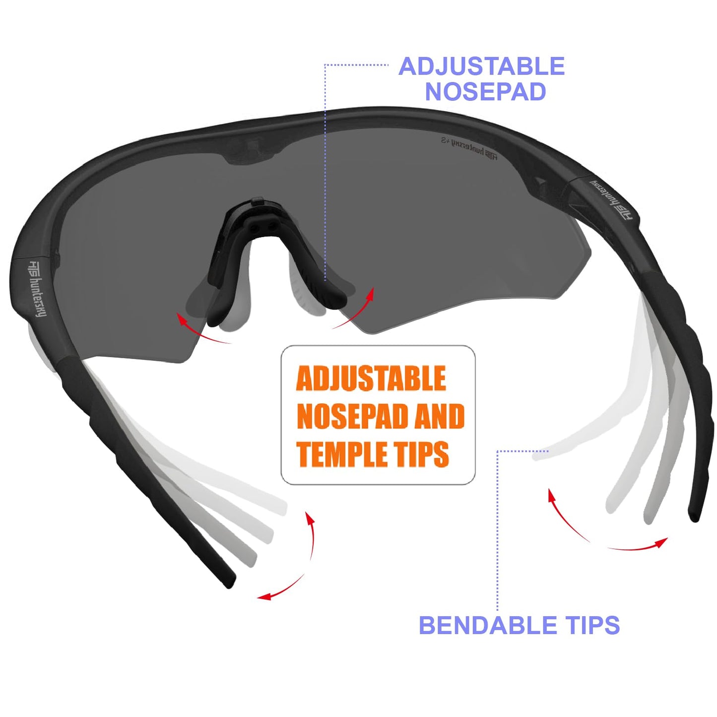 HTS HUNTERSKY S53 Anti Fog Tactical Shooting Range Tinted Safety Glasses Ballistic Eye Protection Hunting Airsoft Riding Pickleball Outdoor goggles
