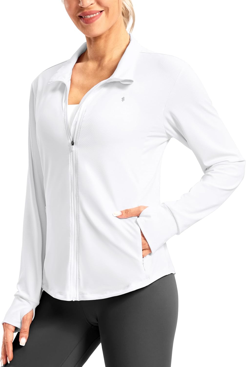 Soothfeel Women's Lightweight Athletic Jacket - UPF 50+ Sun Protection | Zip-Up Long Sleeve for Hiking & Workouts