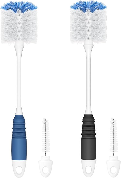 Amazer Bottle Brush Cleaner - Long Flexible Handle for Water Bottles & Tumblers | 2 Pack