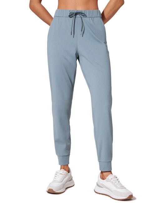 CRZ YOGA 4-Way Stretch Workout Joggers for Women 28" - Casual Travel Athletic Pants with Pockets Belgian Blue Medium