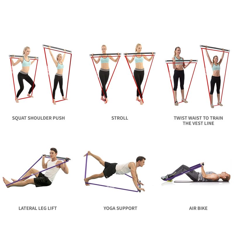 POWER GUIDANCE Pull Up Assist Bands - Stretch Resistance Band - Resistance Band bar - Powerlifting Bands - Perfect for Body Stretching, Powerlifting, Resistance Training (bar kit)