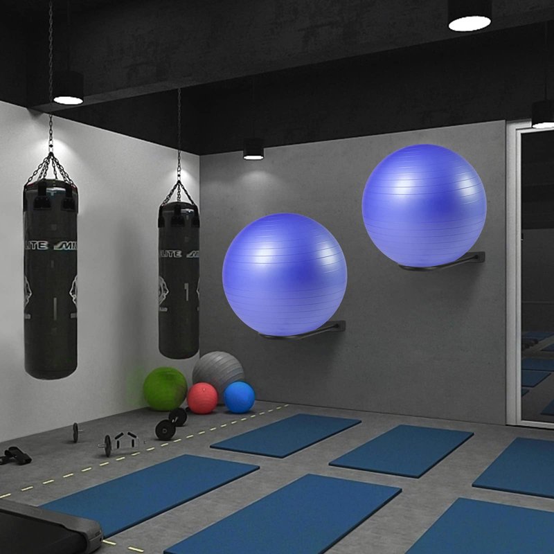 XIAO PEI Medicine Ball Rack - Wall Mount Stability Ball Storage Rack(1 Black)