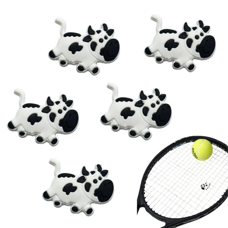 YTRUOYI 5 PCS Tennis Dampener Cow Shape Racket Vibration Dampener Shock Absorber Accessories for Enhanced Comfort and Control