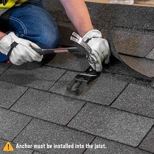 Guardian 10540 Pitch Pro Slotted Roof Anchor | Powder Coated Steel | 5000 lb Minimum Breaking Strength (MBS) | OSHA and ANSI Compliant | Black