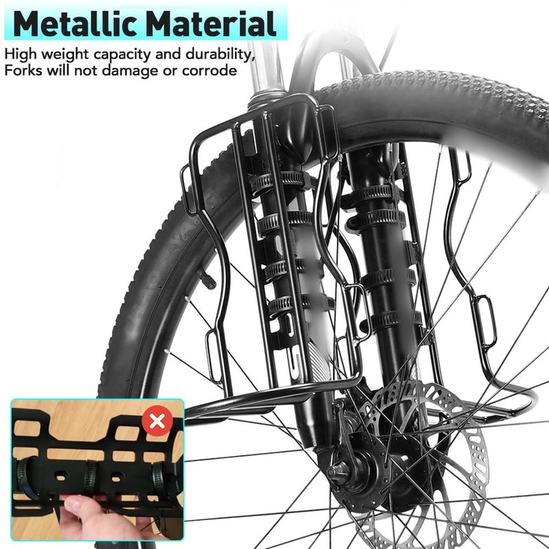 SOUUXIU 10L Bike Front Fork Bag Waterproof with Front Fork Racks 1Pack/2Packs, Lightweight Dry Bag Bicycle Fork Bags with Roll Opening Design for Mountain Bikes Road Bikes
