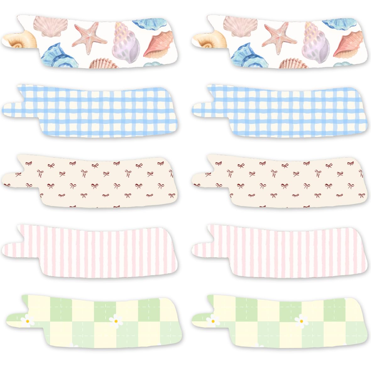 Nasogastric or Oxygen Tube precut Adhesive Tape Pastel Mix x 10 Pack. (Mix Pack)