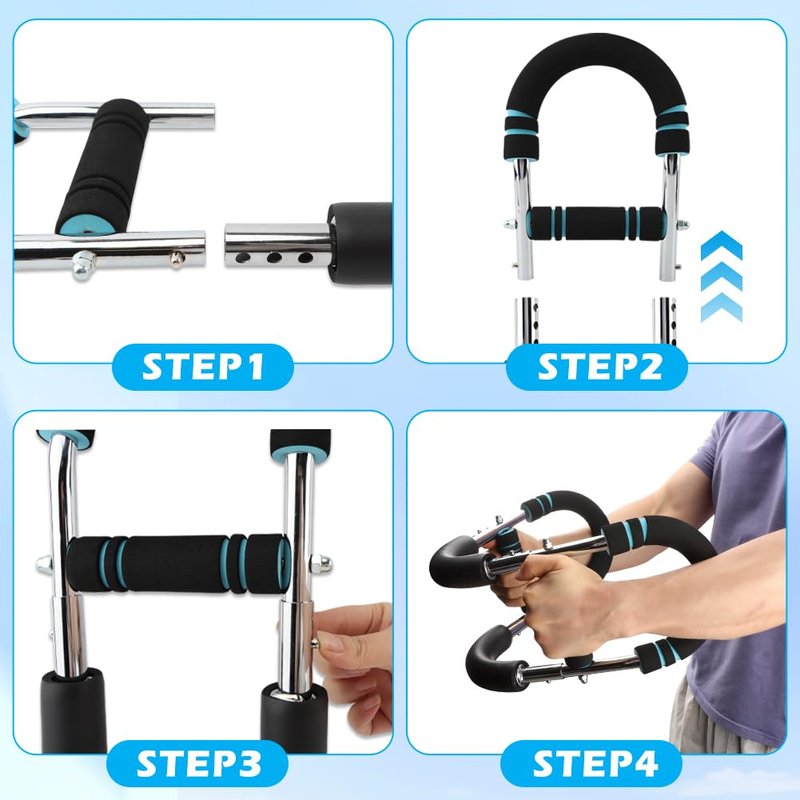 Saker Twister Arm Trainer, 40-100lb Adjustable Power Twister Bar, Arm Trainer with Chest Workout Equipment, Detachable Design Fitness Machine for Home & Gym