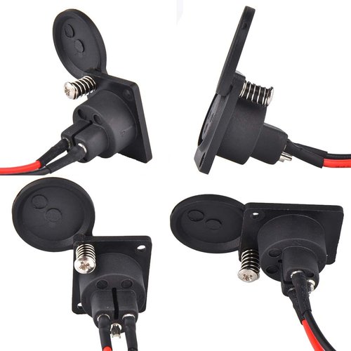 GLDYTIMES XLR Charging Port Socket for Razor MX500, MX650, Razor Crazy Cart SX500 McGrath Dirt Rocket, GT GT750, IZIP I1000, Mongoose M750, X-Treme X-600, Schwinn ST1000 3 Pin XLR Connector & Cable