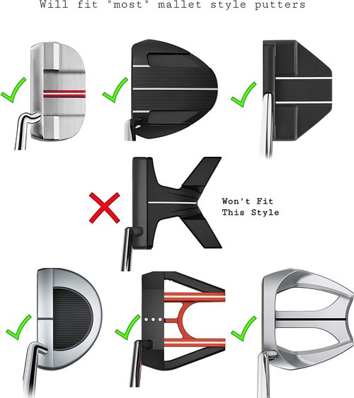 Foretra Driver Headcover Golf Club Covers Blade Mallet Putter Cover Hybrid Fairway Wood Head Cover Icons Pattern Novelty Golf Accessories for Most Brands