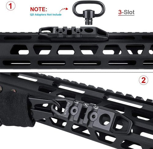 Aecktech Aluminum Rail Section Accessories - Compatible with MMlocks & KKeymods | 3-Slot, 7-Slot, 11-Slot Options
