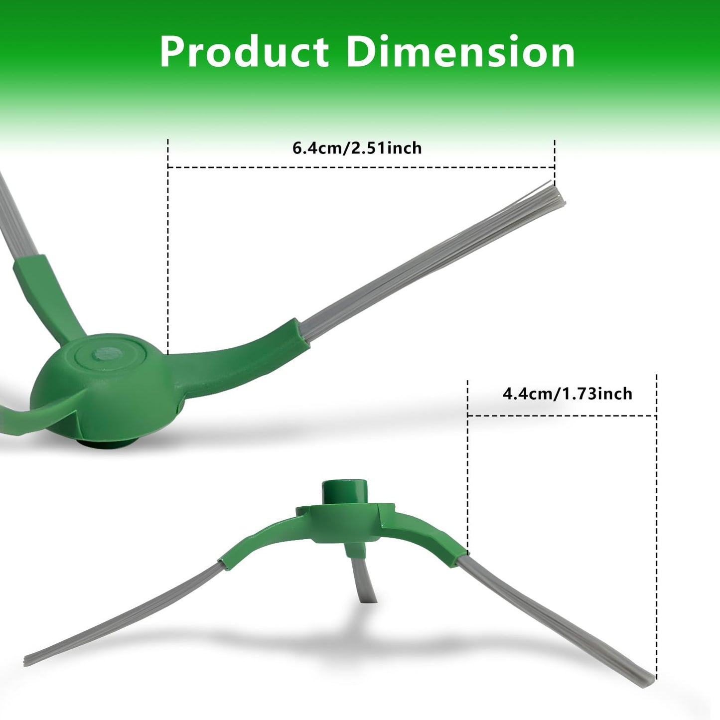 6 Pack Replacement Side Brushes Compatible with iRobot Roomba Max 705 Vac/Plus 504 Vac Robot, Edge-Sweeping Brushes Vacuum Accessories