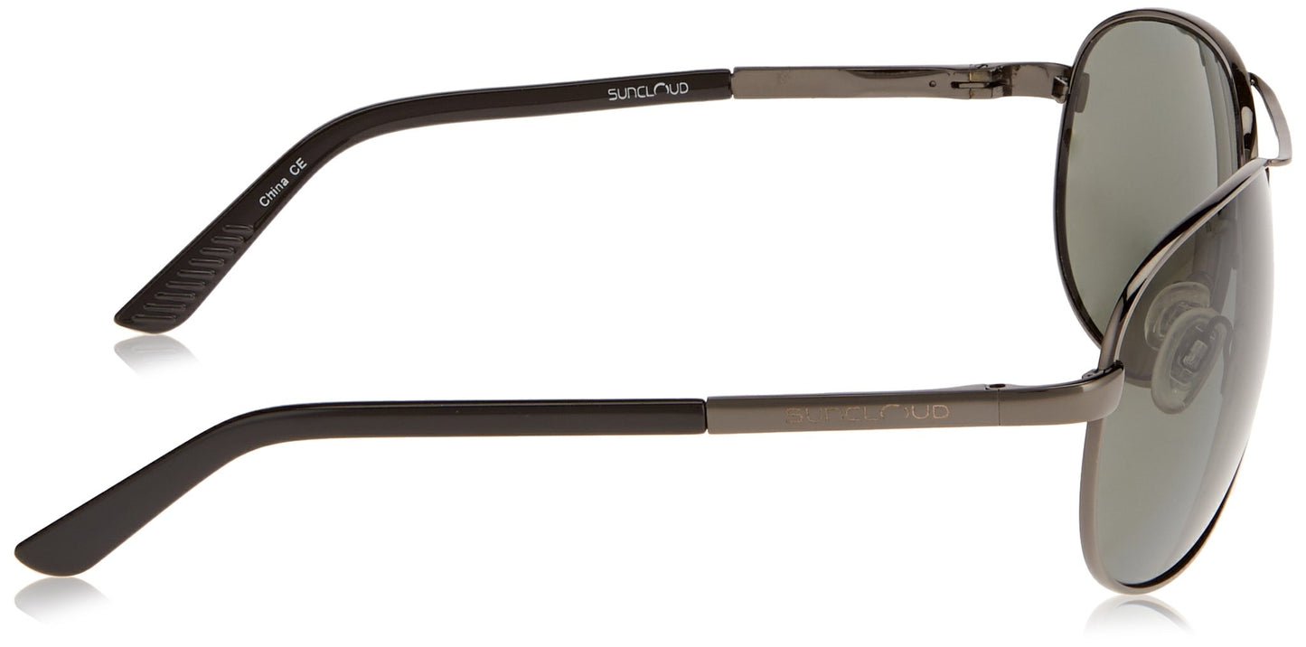 Suncloud Optics Aviator Metal Alloy Frames Polarized Sports Sunglasses/Eyewear - Gunmetal/Gray/One Size Fits All