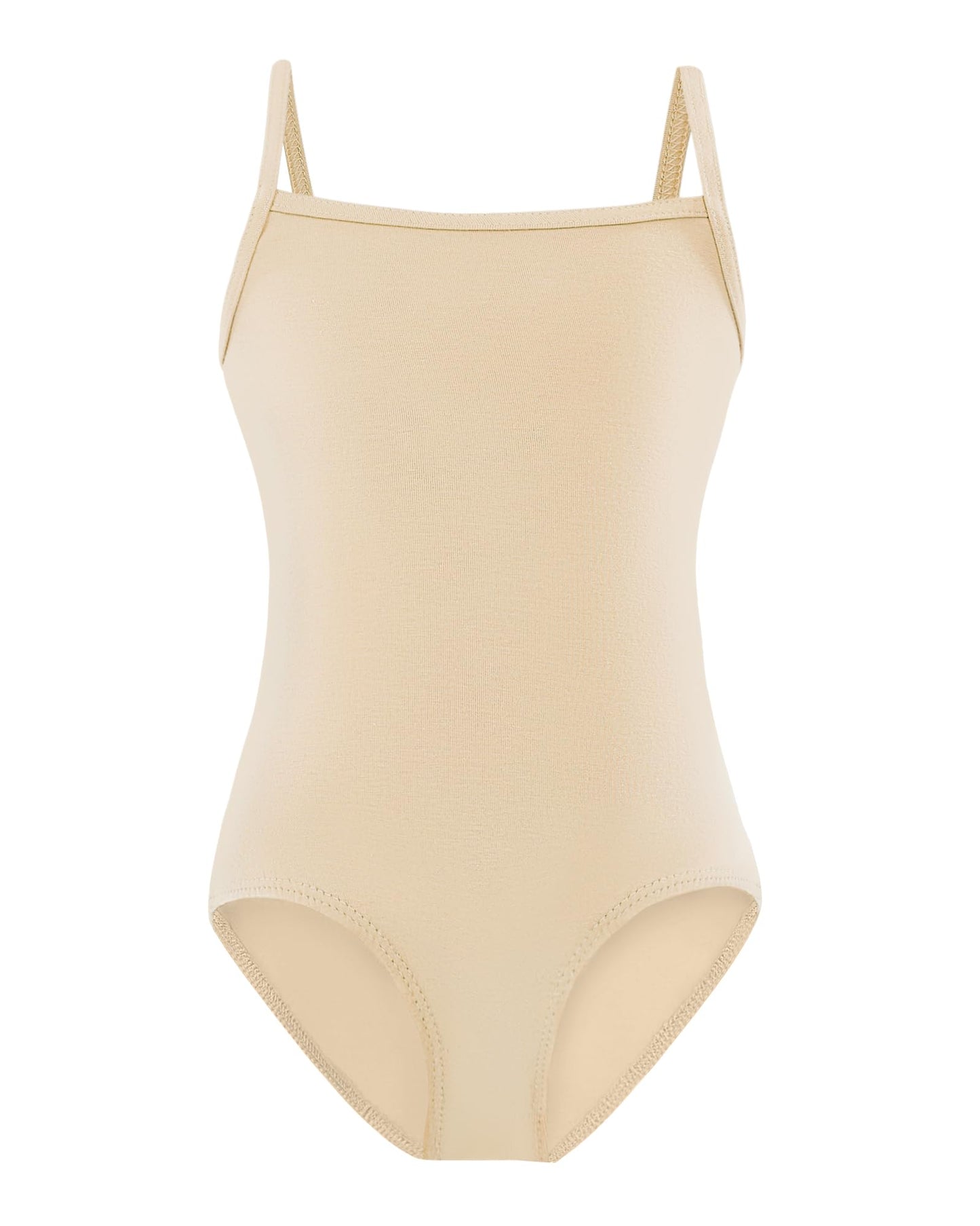 Domusgo Dance Leotard for Girls Camisole Size 6-7 Years Old Nude One Piece Sleeveless Ballet Cotton Top