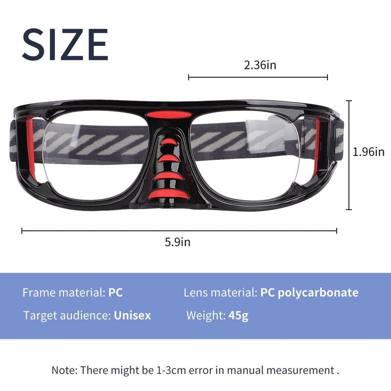 SooGree Sport Goggles Racquetball Goggles Basketball Soccer Football Protective Eyewear Safety Glasses Lens Replaceable