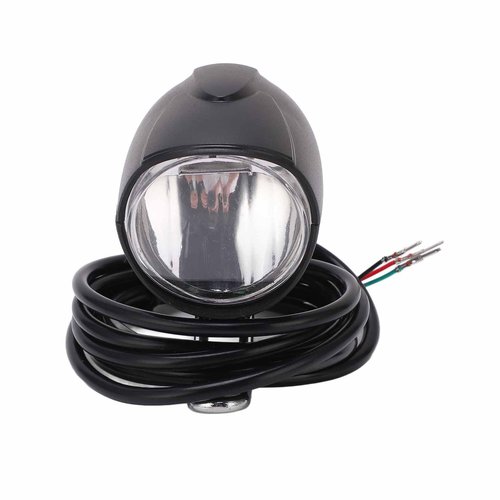 CYTGOUPER 18-100V 3W 35LUX E Bike Headlight 2 Pin,Universal Voltage Brakelight Lamp Headlight,2 In1 Electric Bike Head Light Horn Lamp with 1.49m Cable for Electric Bike(No Switch)