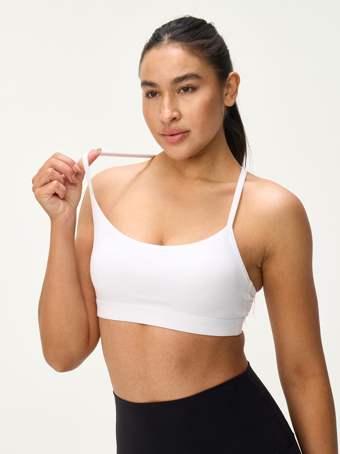 Skiennix Women's Y-Back Padded Sports Bra - Soft, Strappy U-Neck Design for Low Impact Workouts