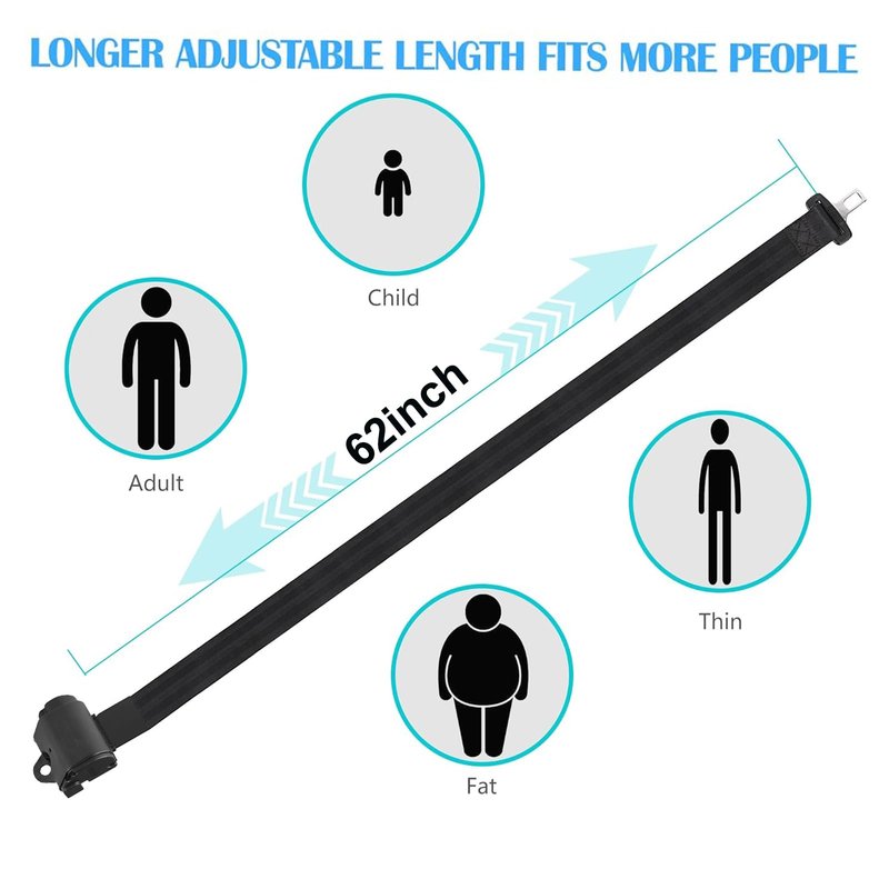 Courage Joy Kindness Retractable Golf Cart Seat Belts Kit,61" 2 Point Adjustable Seat Belts Universal Seat Belts for Golf Carts EZGO, Yamaha, Club Car, ICON, Star, Zone Golf Carts, Go Kart, Forkliftr