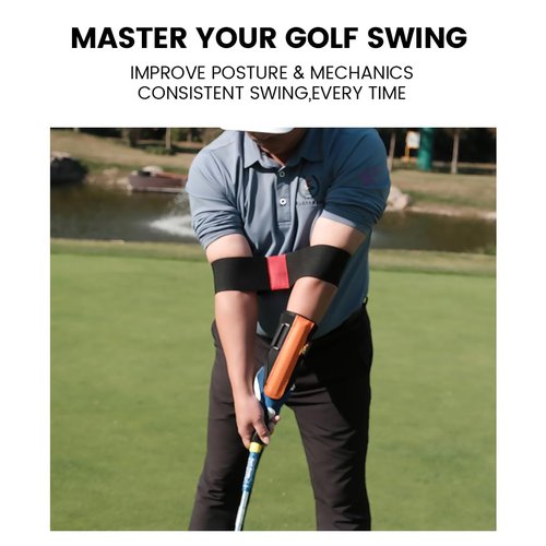 HIOBptee Golf Beginner Swing Fix 3-Piece Set - Wrist Corrector, Hand Grip Trainer & Arm Alignment Strap for New Golfers, Good Gift