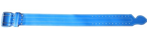 Weight Power Lifting Belt 4” Wide Cobra Grips Best Premium Genuine Leather Belt for Men & Women Adjustable Weightlifting Back Support (Cyanic Blue, X-Large 41"-49")