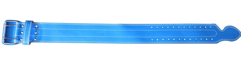 Weight Power Lifting Belt 4” Wide Cobra Grips Best Premium Genuine Leather Belt for Men & Women Adjustable Weightlifting Back Support (Cyanic Blue, Large 36"-44")