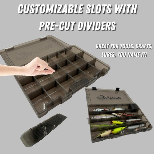 Baitium Fishing Tackle Box Organizer - 3700 Size with Dividers for Efficient Lure Storage | 2 Pack