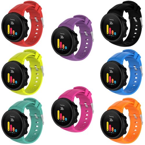 QGHXO Band for Suunto Spartan Ultra, Replacement Soft Silicone WristBand Strap with Metal Buckle for Suunto Spartan Ultra Watch