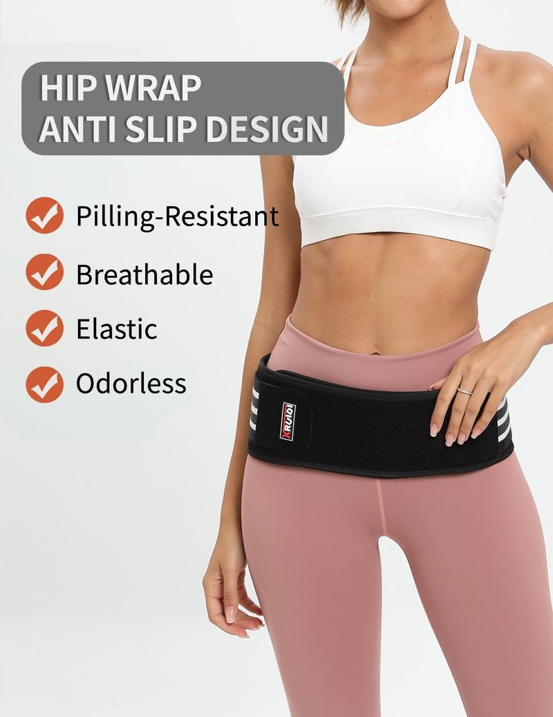 XRUIDI Sacroiliac SI Joint Hip Belt for Women and Men Lower Back Support Brace Sciatic, Si Joint, Pelvic pain Relief (Regular 32"-45")