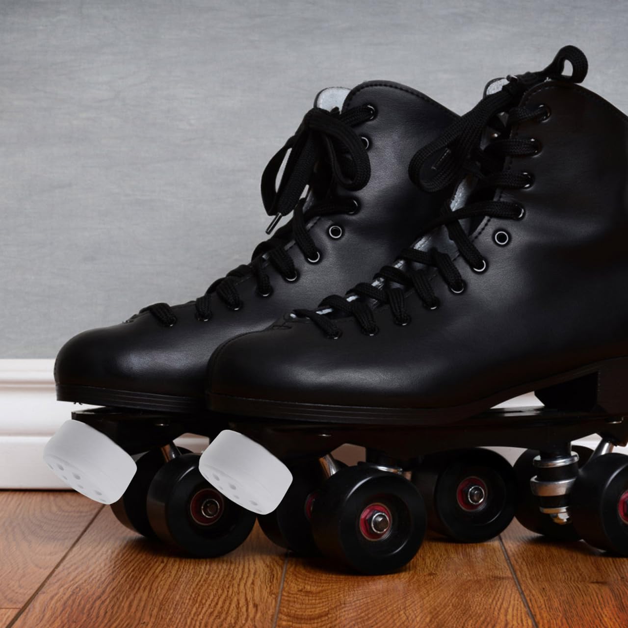 Kisangel Roller Skates Toe Stops Adjustable Brake Block for Inline and Quad Skates Lightweight Rubber Roller Skate Stopper for Smooth Quiet Stops