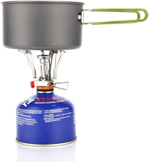 AOTU Portable Camping Stove - Wind-Resistant Backpacking Stove with Piezo Ignition | Stable Support