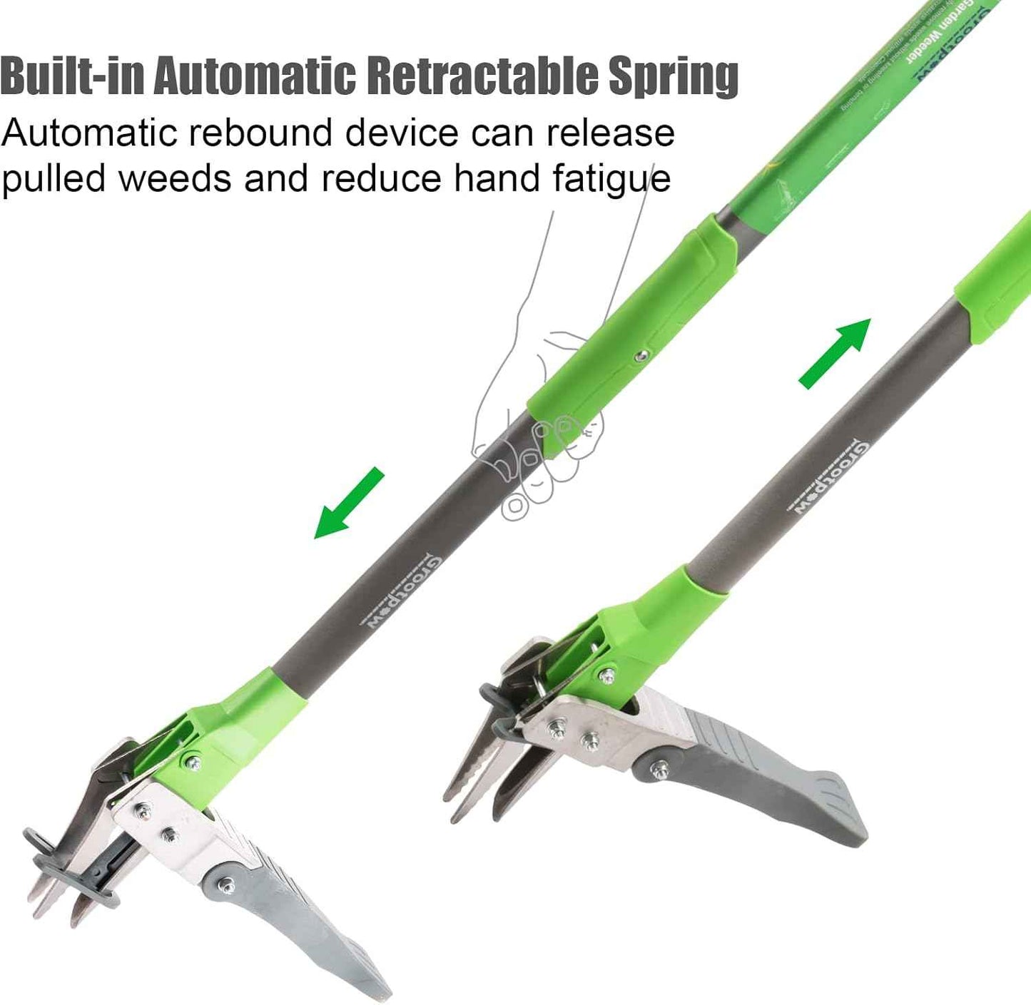 Lightweight 39-Inch Apex Weeder Tool for Women - Ergonomic 3-Claw Weed Remover