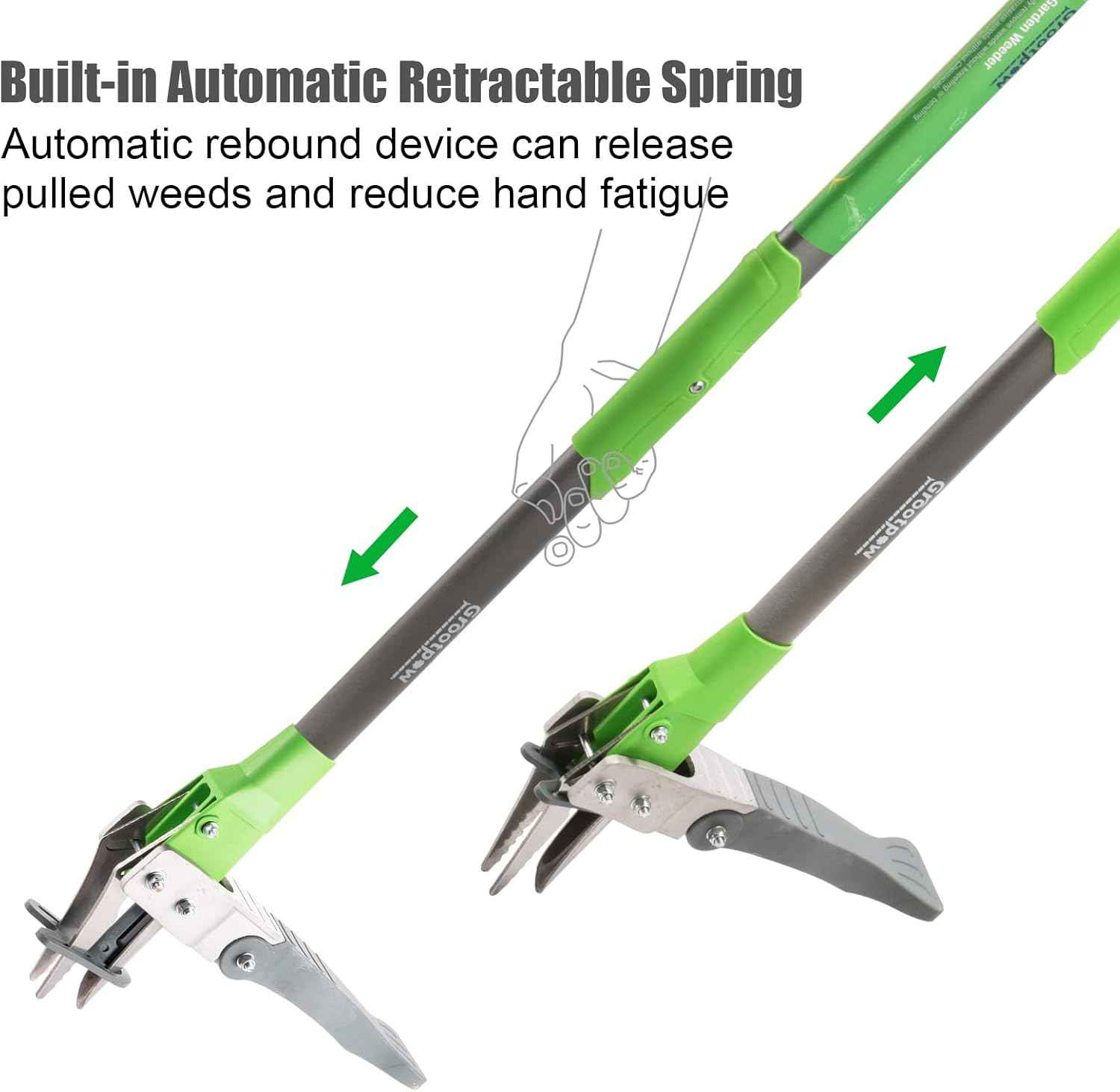 Lightweight 39-Inch Apex Weeder Tool for Women - Ergonomic 3-Claw Weed Remover