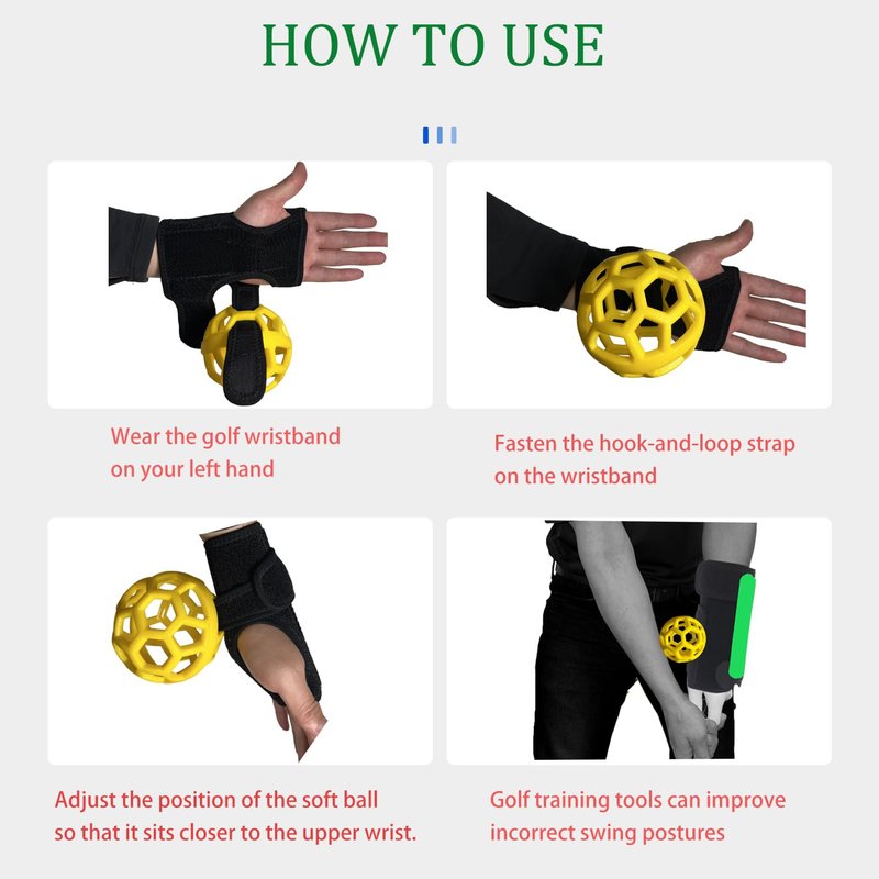 WIGERLON Golf Wrist Training Aid with Smart Ball Golf Training Aid,Pro Sender Golf Training Aid,Pro Wing Golf Training Aid,Golf Wrist Hinge Trainer Brace to Correct Wrist Angle