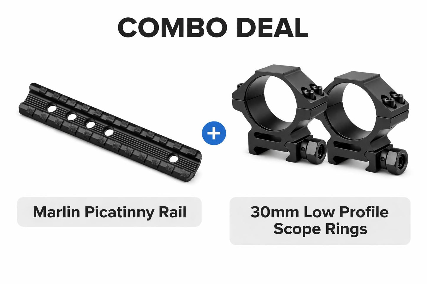 Gotical Marlin Rifle Tactical Pre-Drilled Weaver Picatinny Scope Sight Rail Mount Heavy Duty Attach scopes, Sights, Optics, flashlights, Scope Rings etc (Rail with 25mm Ring)