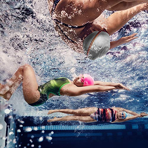 Speedo Unisex Child Silicone Swim Cap - Black, Elastomeric Fit & Quick On/Off