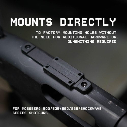 Monstrum Red Dot Mount Compatible with Mossberg 500/535/590/835/Shockwave Series Shotguns | Compatible with MRO Standard Red Dots