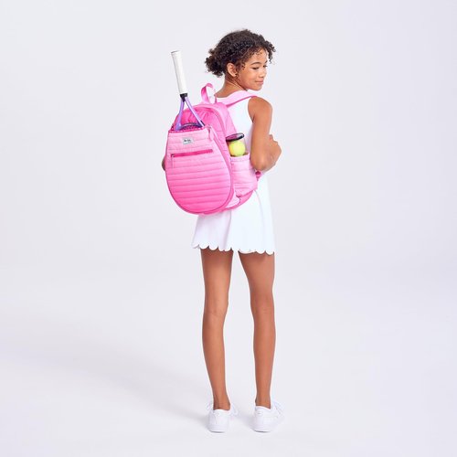 Ame & Lulu Kids Big Love Tennis Backpack (Hot Pink Ombre Puffer)