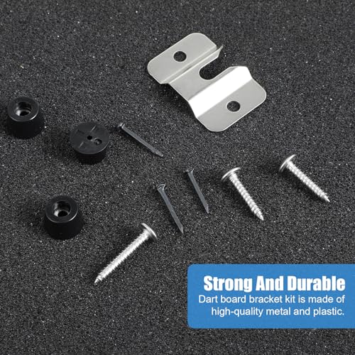 Dart Board Mounting Bracket Kit - 2 Sets with Screws & Stabilisers