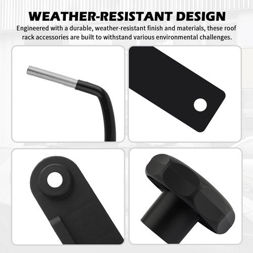 4PCS U-Bolt Roof Rack Mounting Brackets,Durable Roof Rack Clamps Kit with Straps & Nuts Provide Firm Fixation for Roofs Box,Professional Car Accessories Roofs Racks Brackets