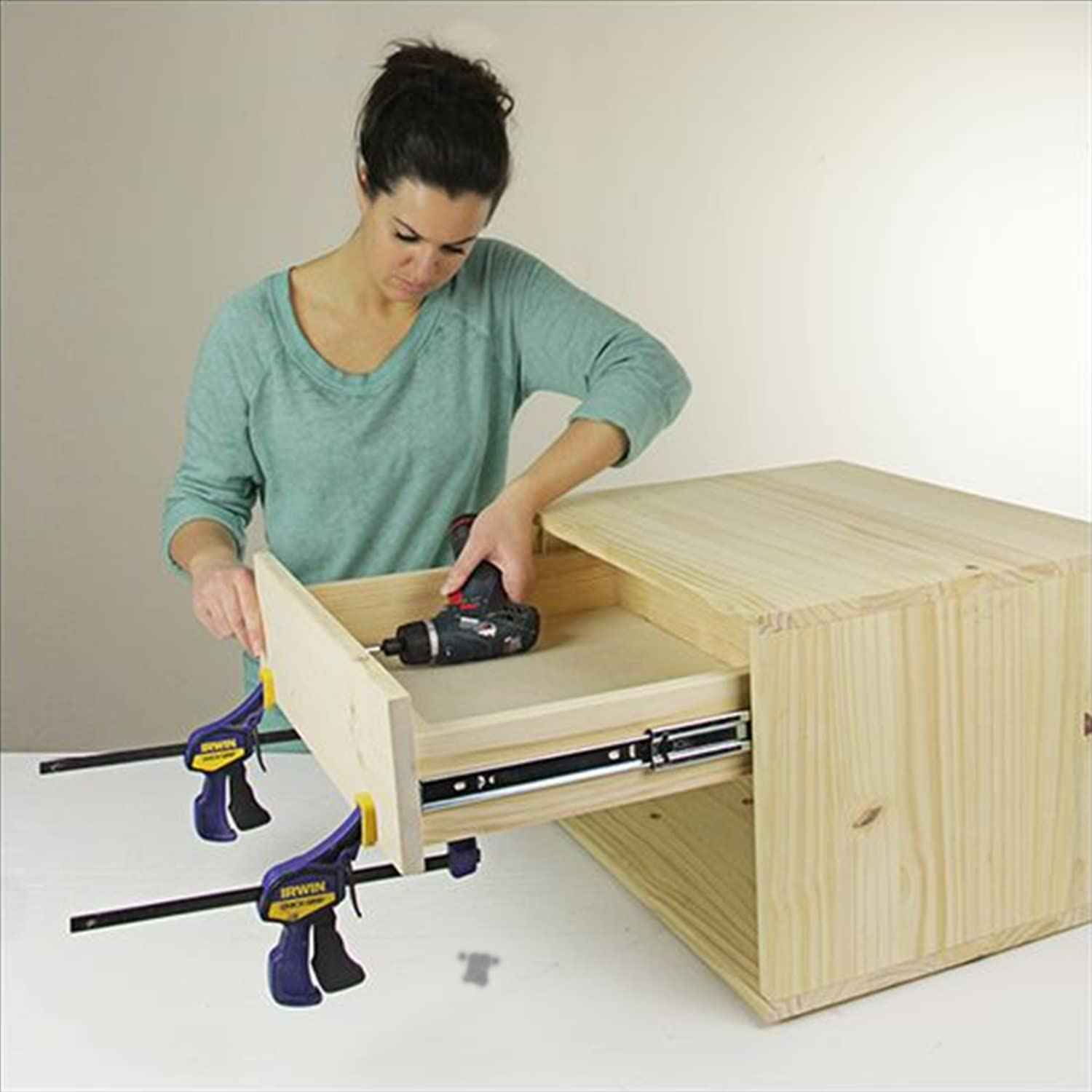 HOMANDS 10 Inch Drawer Slides 4 Pairs (8pcs) Side Mount Rails - Heavy Duty Full Extension Ball Bearing – Drawer Slide Glides for Cabinet Kitchen, Dresser Runners - Draw Slides Sliders 100Lb Capacity