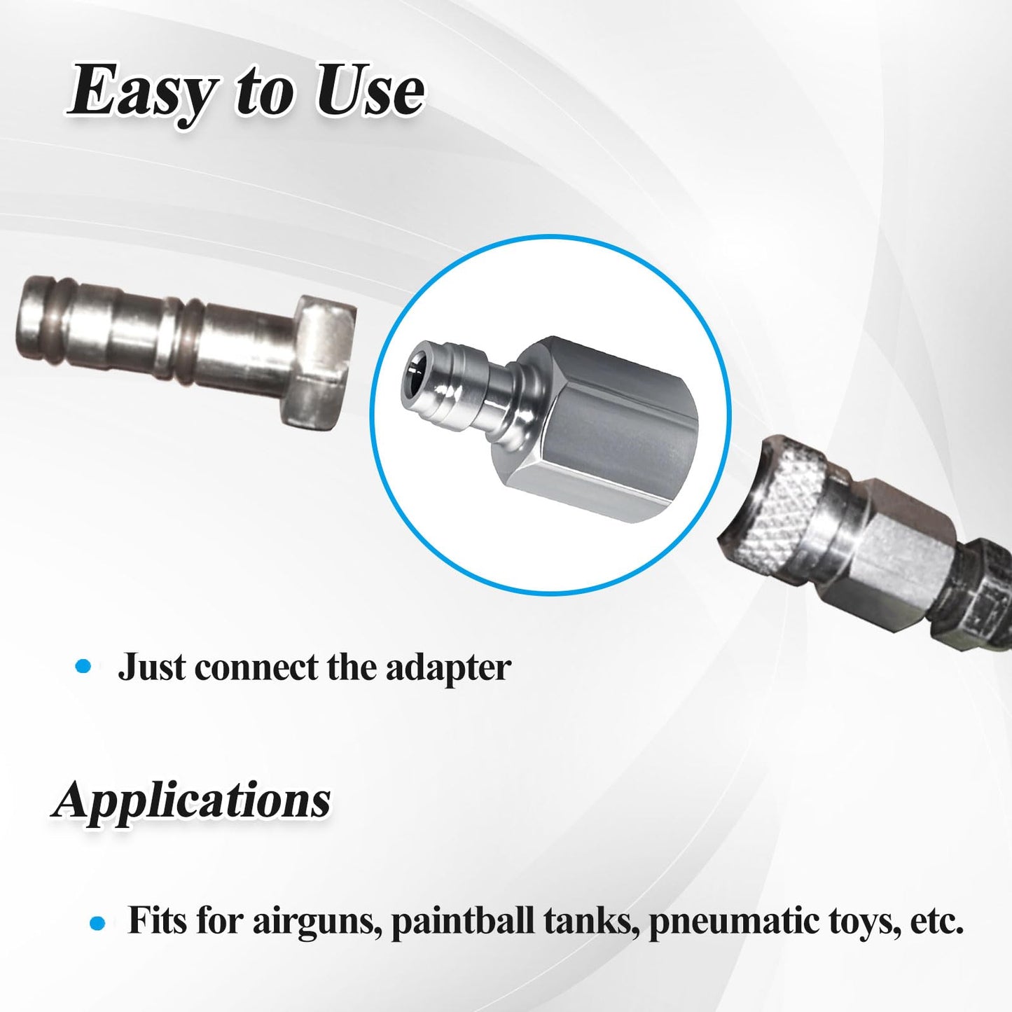 Ebrmeiwo 2Sets 1/8 Inch BSPP Female Quick-Disconnect Plug Kits with Seals, Air Tool Fitting Connector for Paintball