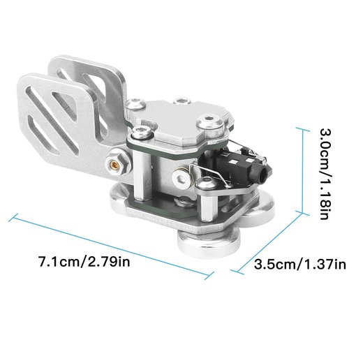 Mini Key Morse Radio HAM Send Telegram Double Paddle Morse Code Key Stainless Steel CW Morse Key Portable Telegraph Key Magnetic Base