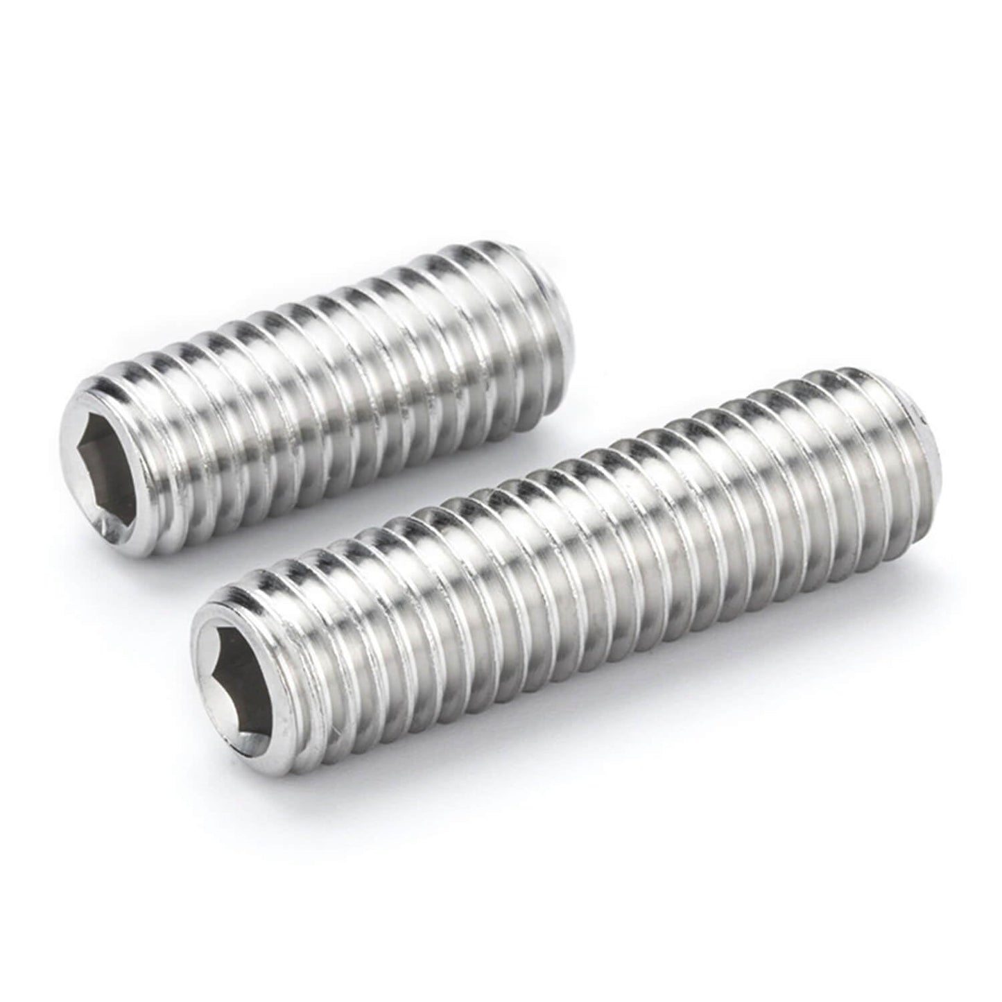 3/8-16 x 1'' (10 Pack) Set Screws, 304 Stainless Steel 18-8, Internal Hex Head Allen Drive Cup Point Screws (with Hex Key Wrench)