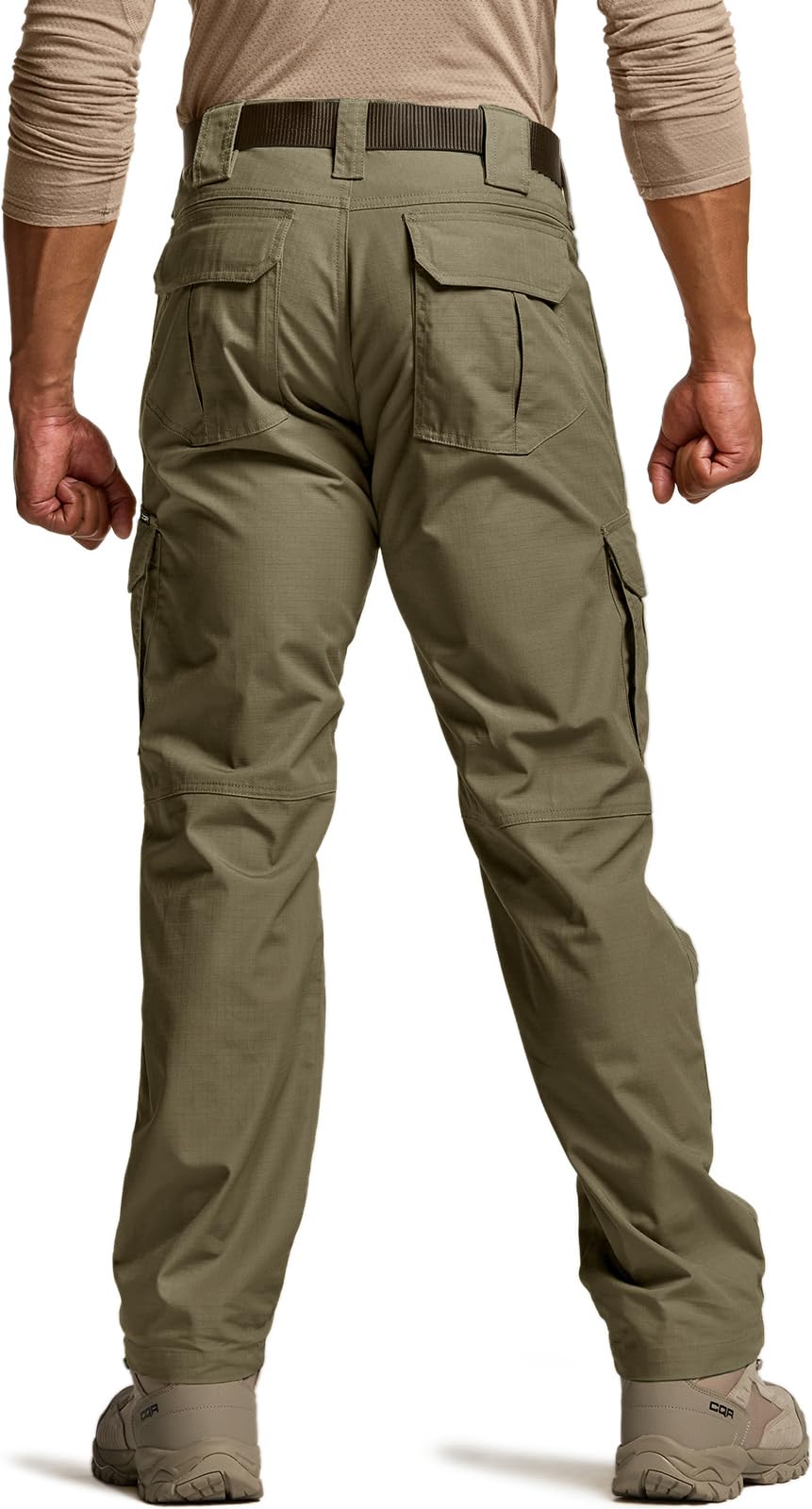 CQR Men's Tactical Pants, Water Resistant Ripstop Cargo Pants, Lightweight EDC Work Hiking Pants, Outdoor Apparel, Raider Mag Soil Green, 38W x 32L