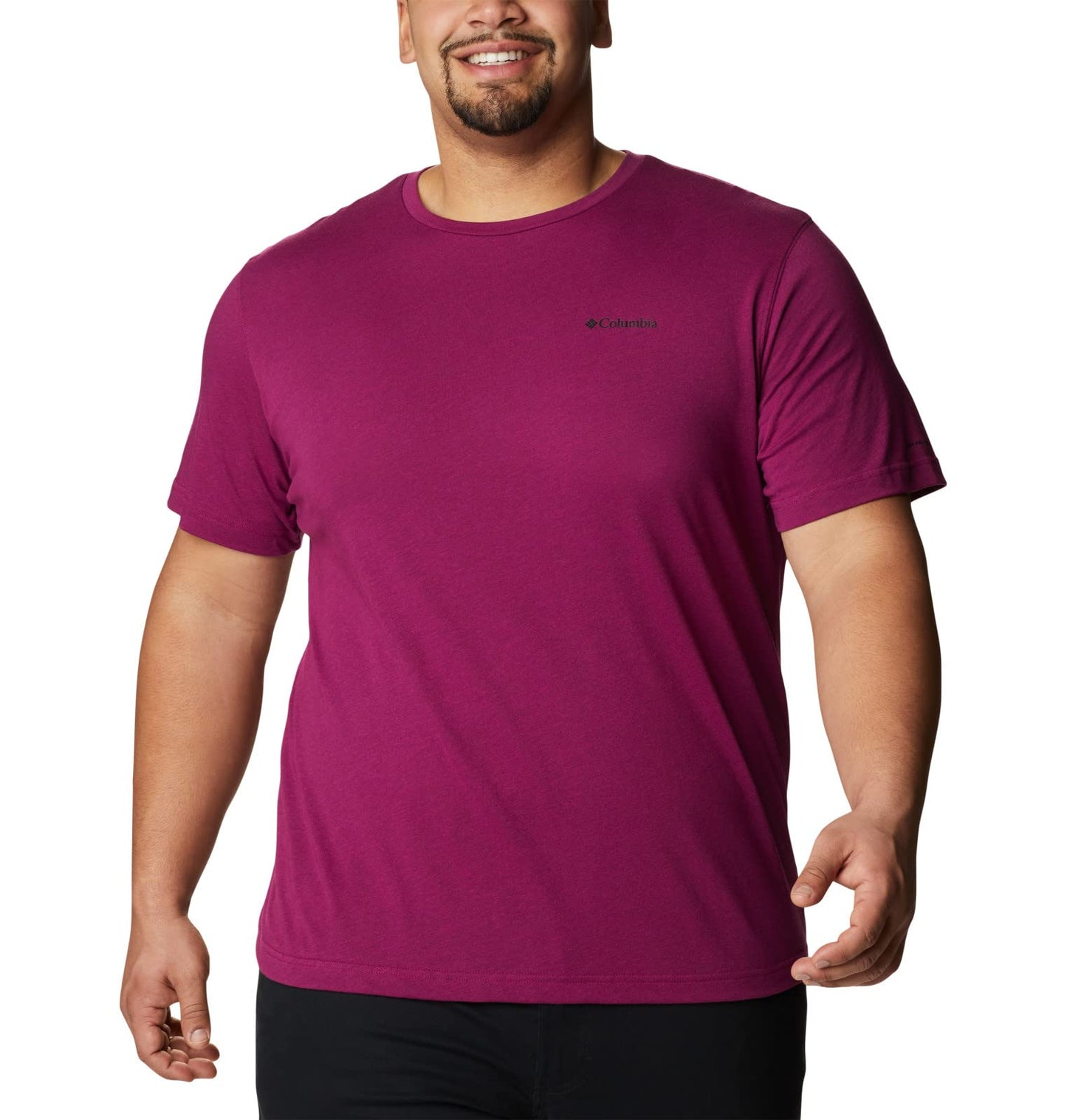 Columbia Men's Thistletown Hills Short Sleeve, Red Onion Heather, 4X Big
